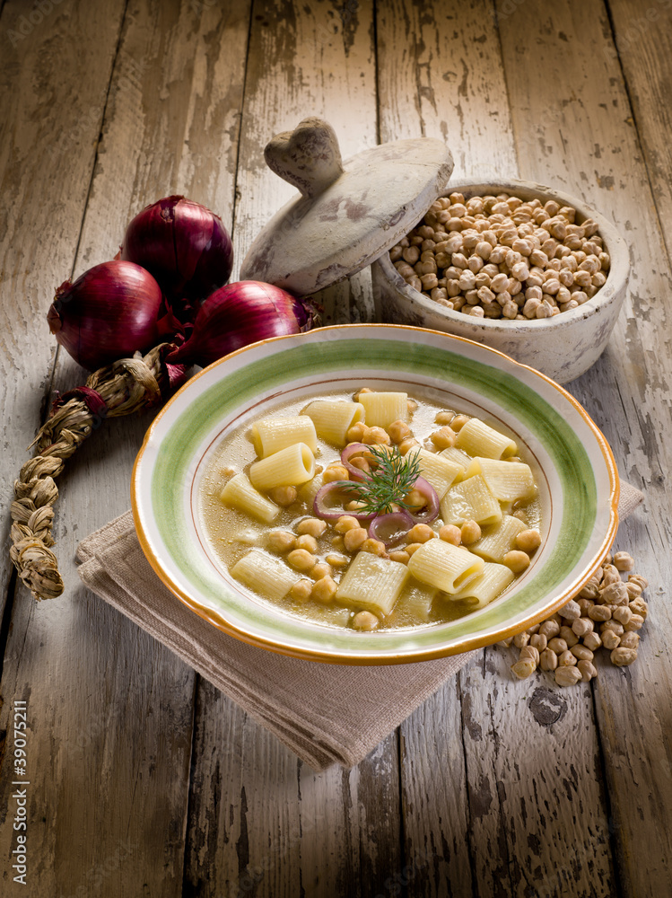 Canvas Prints soup with chickpeas and pasta