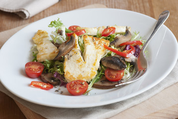 Autumn Halloumi salad