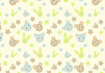 pattern with cute toys.