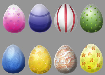 Isolated easter egg with pattern