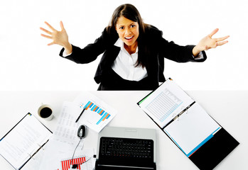 stressed businesswoman