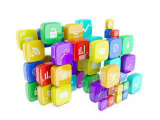 3d images of icons for telephone appendices
