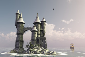 Fairytale island castle © heywoody