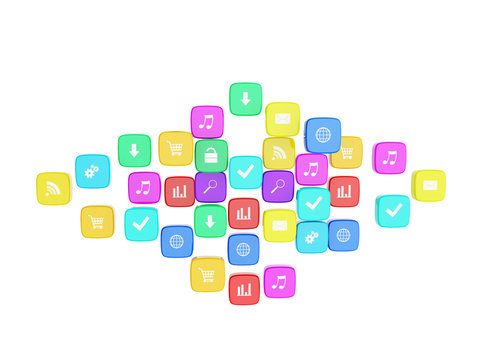 3d images of icons for telephone appendices