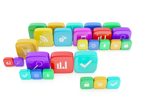 3d images of icons for telephone appendices