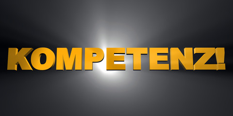 3D Gelbe Strahlen - KOMPETENZ