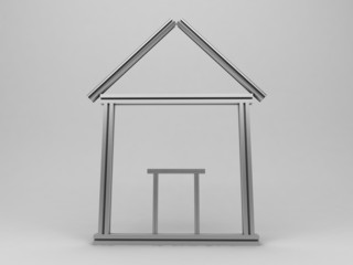 simbolo icona casa 3d classificazione energetica alluminio