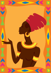 Vector illustration of   African Woman - 39080620