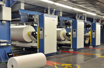 Druckmaschinen mit Papierrollen // printing press