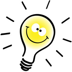 Glühlampe mit Smiley