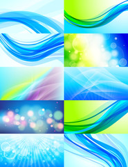 Set of 10 abstract vector backgrounds