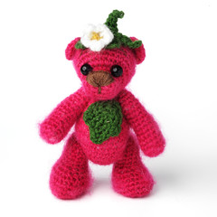 Teddy bear in classic vintage style isolated on white background