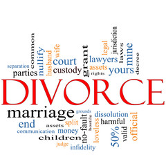 Divorce Word Cloud Concept
