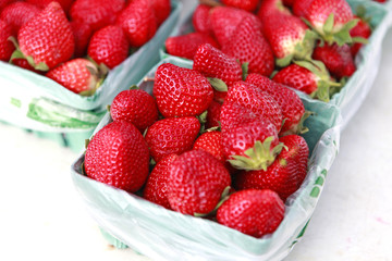 strawberries in containers