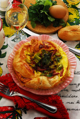 Leek pie Tortino di porri