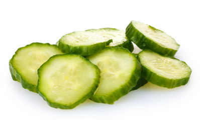 fresh cucumber isolated on white