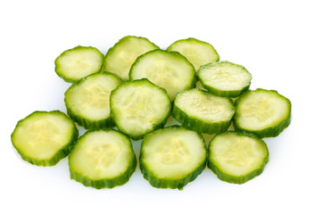 fresh cucumber isolated on white