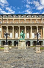 Statue of the Hortobagy horseherd, Buda castle, Budapest