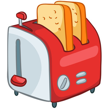 recommend clip art: Cartoon Home Kitchen Toaster