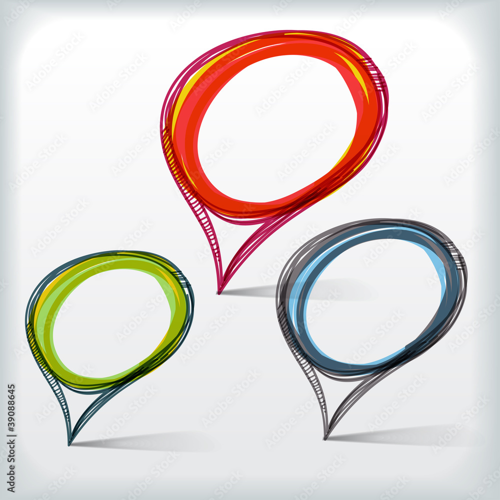 Poster background of abstract talking bubble