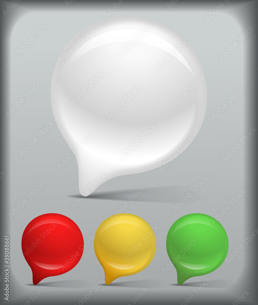 Poster background of abstract talking bubble