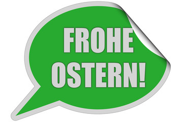 SP-Sticker grün curl oben FROHE OSTERN