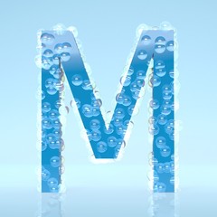 Buchstabe M Seifenblasen