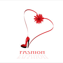Women's fashion shoe with the words