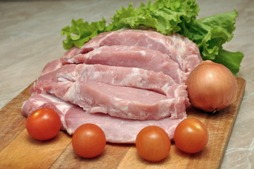 sliced meat