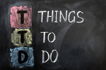 Acronym of TTD for Things to Do
