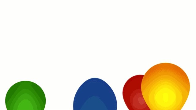 viele bunte Luftballons