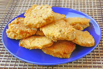 Chops from a carrot and pumpkin