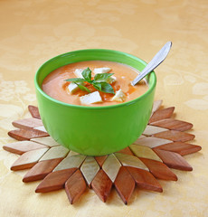 Soup of puree from a carrot