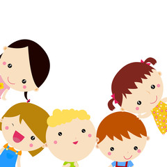 group of children having fun