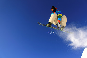 Snowboarder Jumping