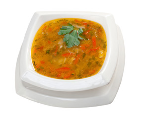 .Minestrone vegetable soup