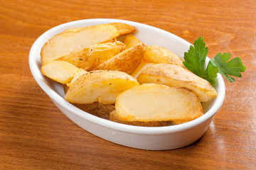 Baked potatoes wedges