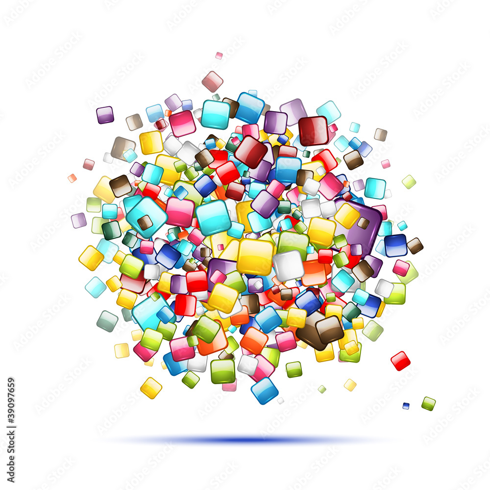 Poster abstract web buttons background for your design