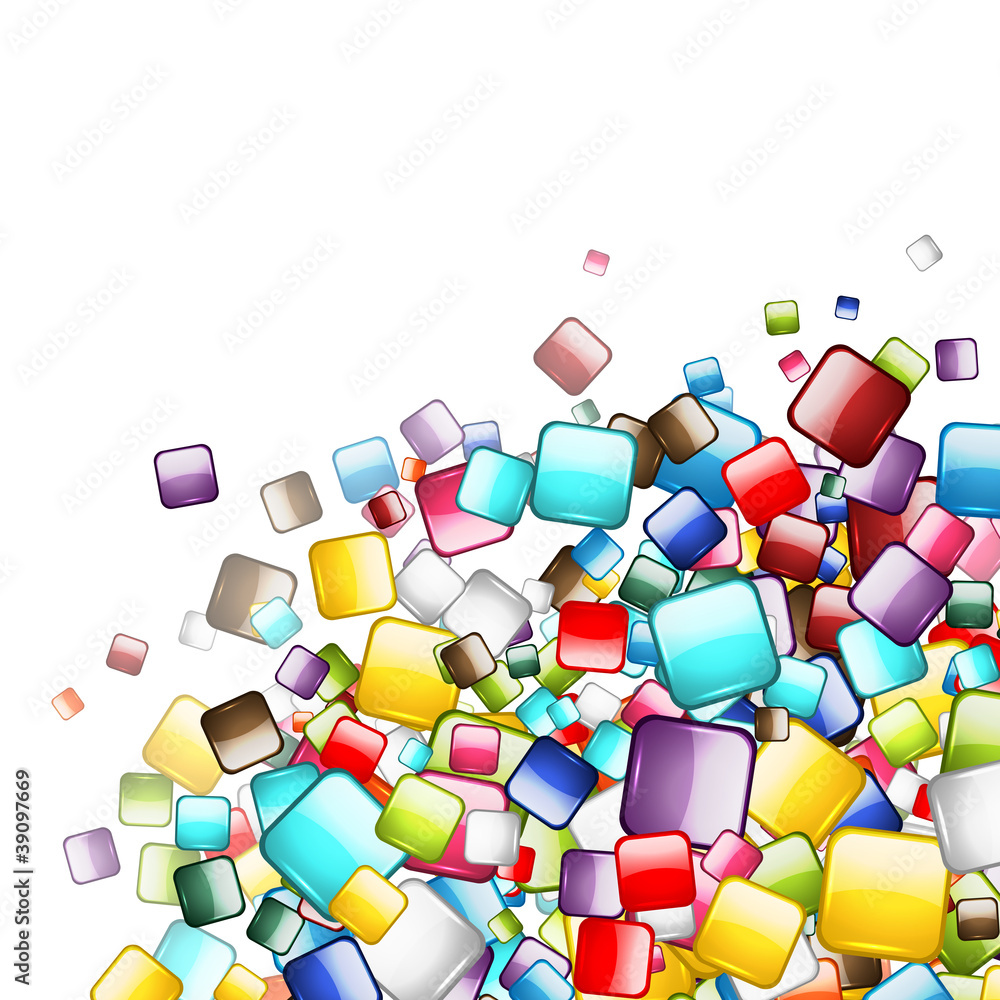 Poster abstract web buttons background for your design