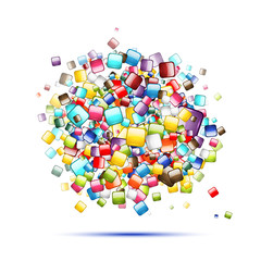 Abstract web buttons background for your design