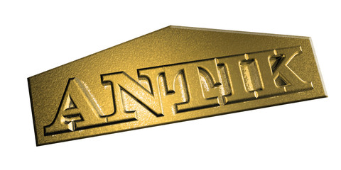 3D Goldschrift - ANTIK