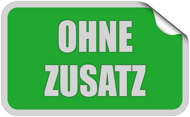 Sticker grün eckig curl oben OHNE ZUSATZ