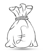 Money bag with pound