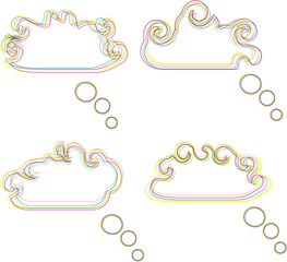 Speech bubbles abstract vector background