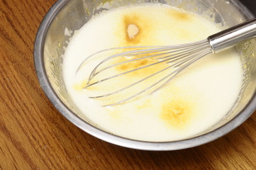 Spots of Vanilla sugar in batter