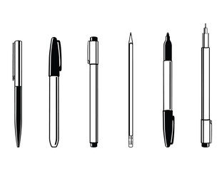 Black and White Pen Set