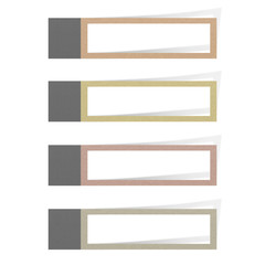 recycled paper stick on white background