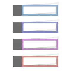 Obraz premium recycled paper stick on white background