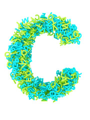 Buchstabe C Buchstabensalat 3D