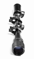 hunting rifle with scope isolated